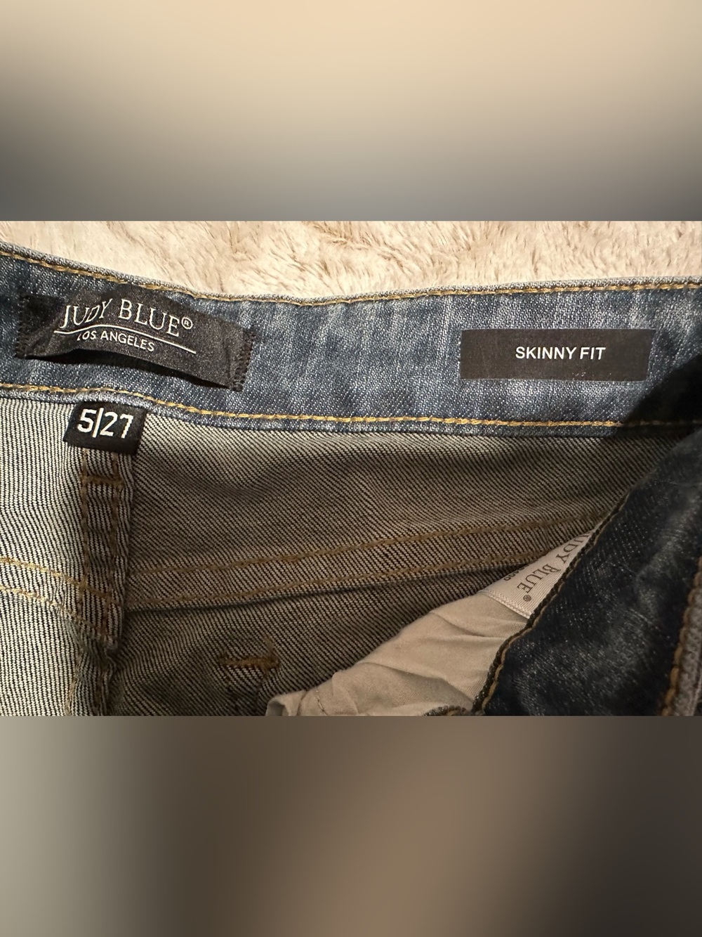 Judy Blue Shark Bite Hem Skinny Fit Jeans - Picture 6 of 16